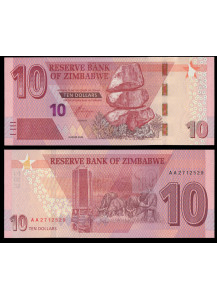 ZIMBABWE 10 Dollars 2020 Fior di Stampa