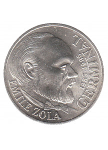 1985 100 Francs Argento Francia  EMILE ZOLA FDC