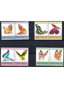 Saint Lucia serie completa 8 francobolli Yvert Tellier 720/7