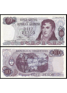 ARGENTINA 10 Pesos 1969/1980 Fior di Stampa