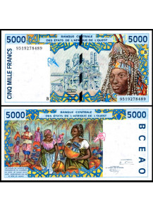 BENIN (W.A.S.) 5000 Francs 1995 Fior di Stampa