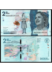 COLOMBIA 2000 Pesos 2015 ( 2016 ) Fior di Stampa
