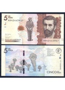 COLOMBIA 5000 Pesos 2017 José Asunción Silva Fior di Stampa