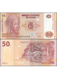 CONGO REP. DEMOCRATICA 50 Francs 2007-13 Fior di Stampa