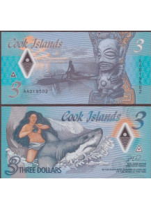 COOK ISLANDS 3 Dollars 2021 Polymer Fior di Stampa