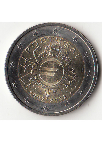 2012 - 2 Euro PORTOGALLO 10° Anniversario euro Fdc