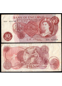 GRAN BRETAGNA 10 Shillings 1966-70 MB+