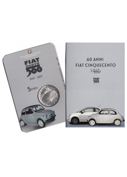 2017 -  5 Euro 60° Anni dalla nascita della FIAT 500 in Folder