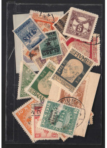 Blocco di 20 francobolli Zona fiumana del periodo Fascista