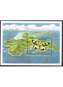 Grenadines St. Vincent foglietto tematica farfalla nuovo Yvert BF 77