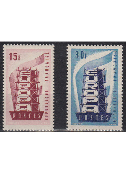 1956 Europa Unificato 1076-7 Integri