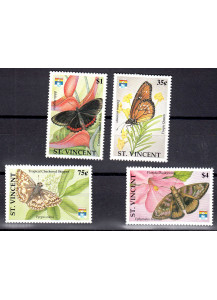 Saint Vincent serie completa 4 francobolli nuovi