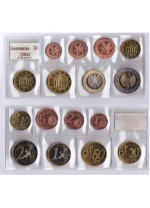 GERMANIA serie completa 8 monete anno 2004 Zecca D Fondo Specchio