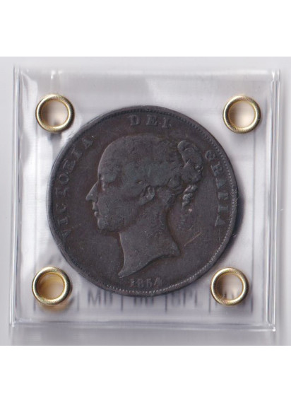 1854 - Regina Vittoria 1 Penny Rame BB+