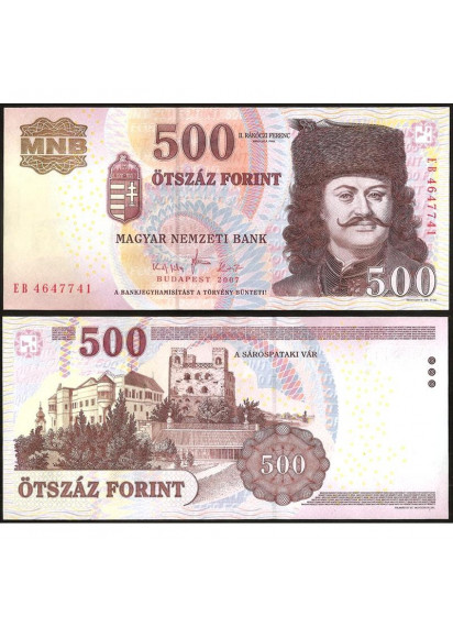 UNGHERIA 500 Forint 2007 Uncirculated