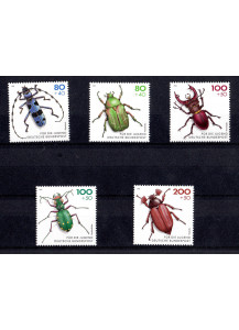 GERMANIA 1993 serie completa 5 valori tematica insetti nuovi perfetti