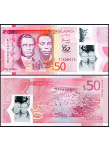 JAMAICA 50 Dollars 2022-23 Polimera Fior di Stampa