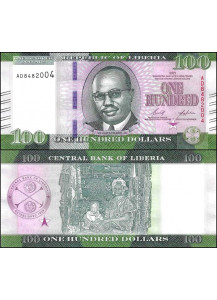 LIBERIA 100 Dollars 2021 Fior di Stampa