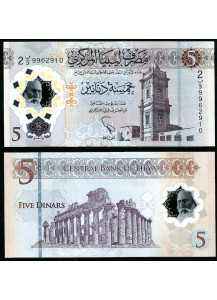 LIBYA 5 Dinars 2021 Polymer Fior di Stampa