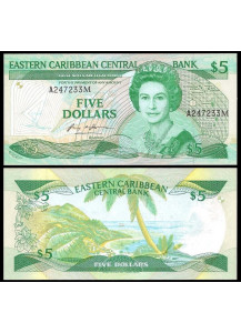 MONTSERRAT Caribbean States 5 Dollari 1986 P 18 m Fds