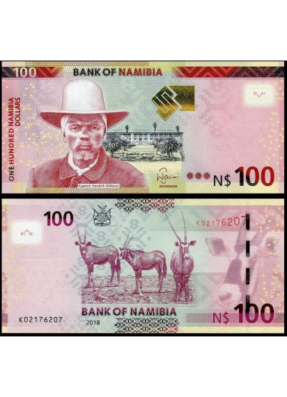 NAMIBIA 100 Dollars 2018 Fior di Stampa