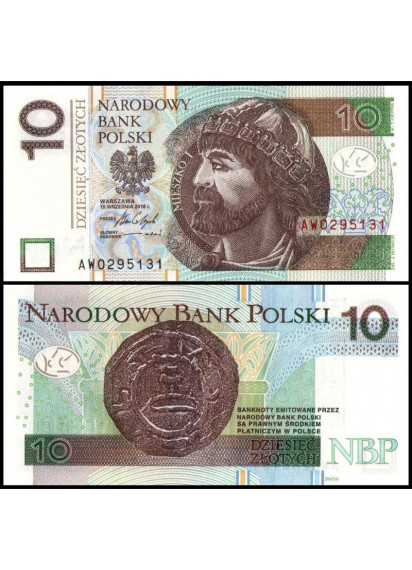 POLONIA 10 Zlotych 2016 Fior di Stampa