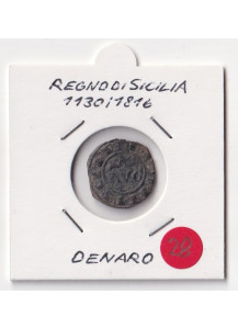 Regno di Sicilia Periodo 1130 /1816 Denaro moneta medievale Italiana