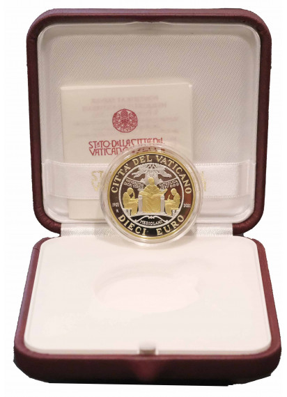 2021 - 10 Euro Vaticano Argento-Oro  100 Università Cattolica del Sacro Cuore PROOF
