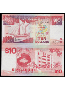 Singapore 10 Dollars ND 1988 P 20 Fior di Stampa