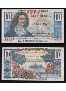 SAINT PIERRE & MIQUELON 10 Francs 1950 Quarta Repubblica Fior di Stampa