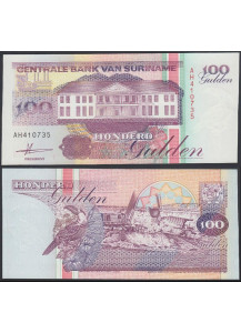 SURINAME 100 Gulden 1998 Fior di Stampa