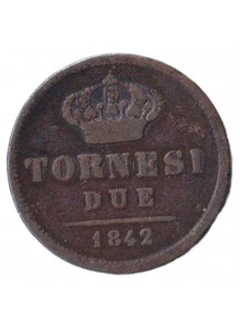 1843 Ferdinando II 2 TORNESI BB+ 