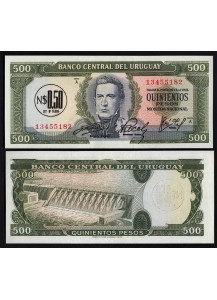 URUGUAY 0.50 Nuevo Peso 500 Pesos 1975 Fds