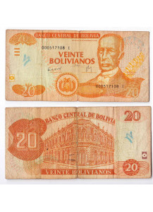BOLIVIA 20 Bolivianos 2000 MB